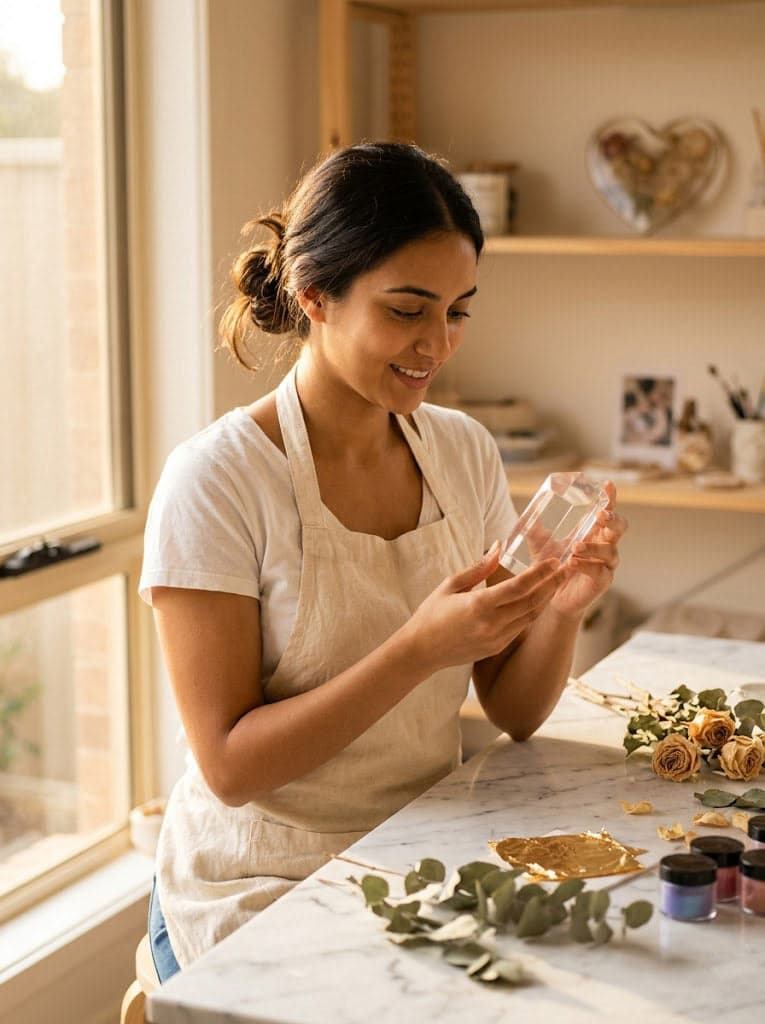 Arie working in her Melbourne studio